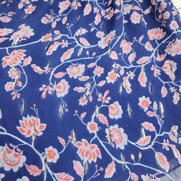 Rebecca Taylor Sleeveless Flowy Blouse Womens Size 2 Mock Neck Silk Top Lined - Picture 7 of 14